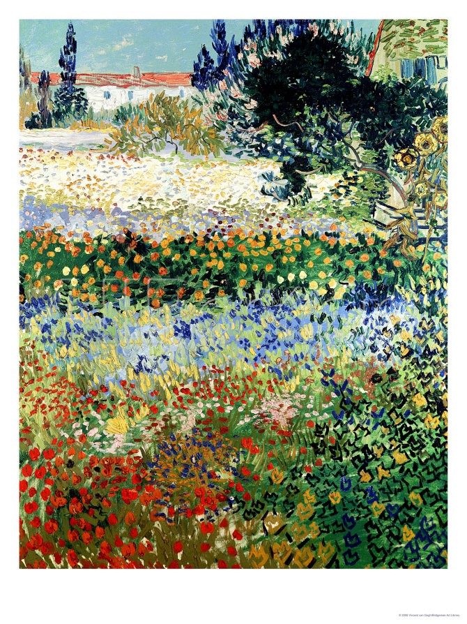 Garden in Bloom, Arles - Vincent Van Gogh Paintings